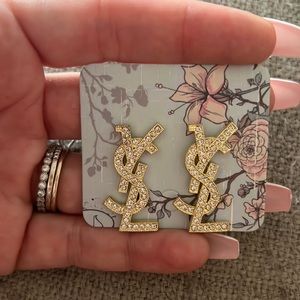 Y S L initial earrings